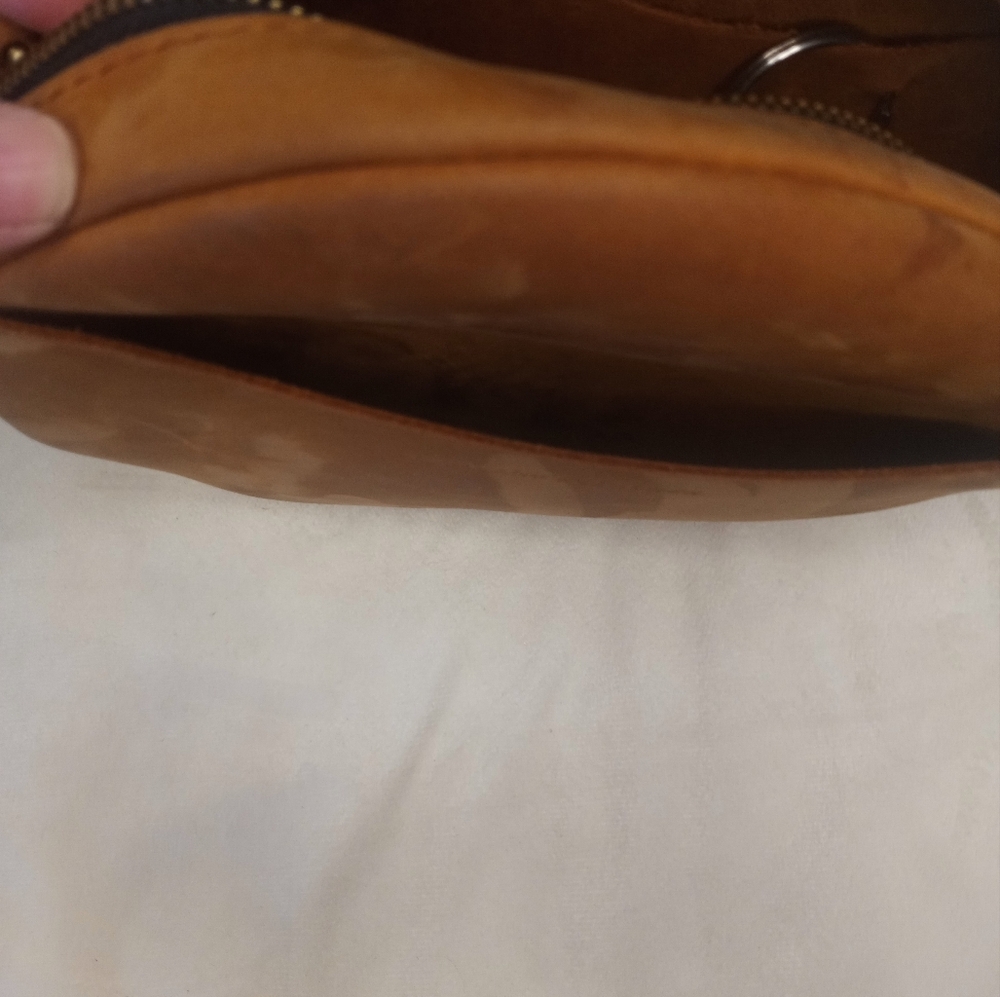 Portland Leather Company Almost Perfect Circle Suede Leather Crossbody Dakota 9” - Picture 7 of 12